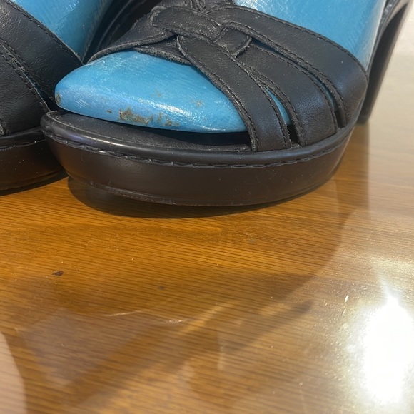 Born Black Leather Platform Sandals - Size 9 - Picture 4 of 12